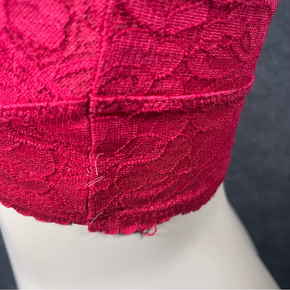 Intimately FREE PEOPLE Women’s XS Red Galloon Lined‎ Lace Racerback Bralette - Picture 6 of 10